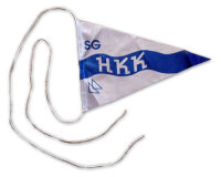 Bootsflagge ca.30x45 viereckig - Band weiss -  oben Schlaufe & unten Band