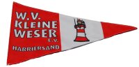 Bootsflagge ca.30x45 viereckig - Band weiss -  oben Schlaufe & unten Band
