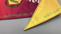 Bootsflagge ca.30x45 viereckig - Band weiss -  oben Schlaufe & unten Band