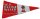 Bootsflagge ca.30x45 viereckig - Band weiss -  oben Schlaufe & unten Band