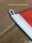 Bootsflagge ca.30x45 viereckig - Band weiss -  oben Schlaufe & unten Band