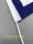 Bootsflagge ca.30x45 viereckig - Band weiss -  oben Schlaufe & unten Band