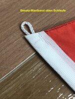 Bootsflagge ca.30x45 viereckig - Band weiss - oben & unten Band
