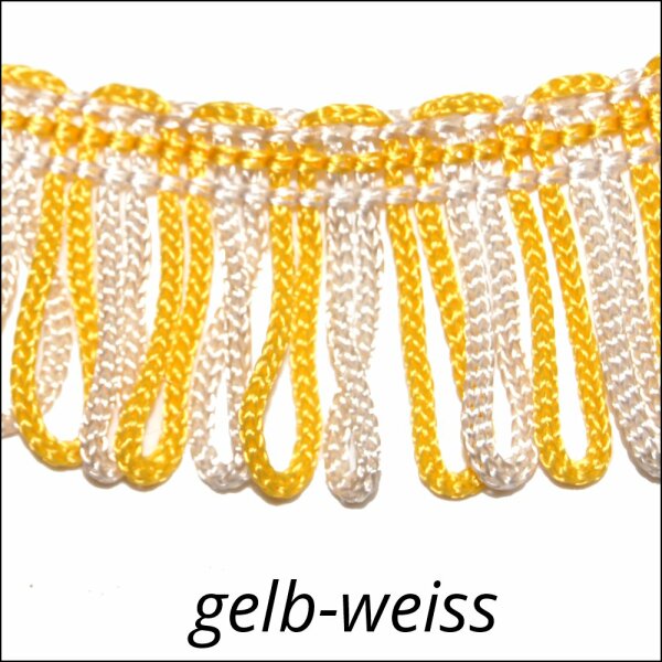 Fransen weiß gelb