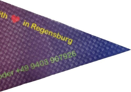 Flag Longlife  Poly-Gewebe 115g/m² Lebensdauer bis 5 Monate - kein Säumen erforderlich